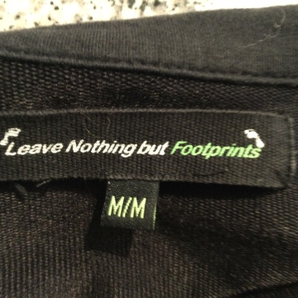 “Leave No Footprint “ an Eco Concious, Black Toggle Jacket , Organic Cotton - Picture 7 of 9